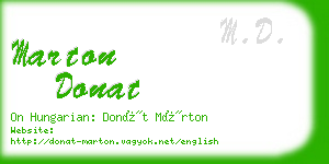 marton donat business card